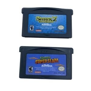 Shrek 2 Beg for Mercy & Shrek Super Slam Game Boy Advance Games Authentic Tested